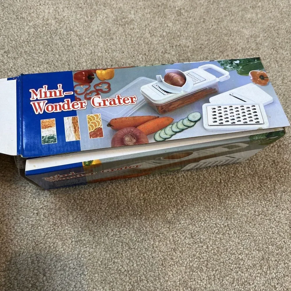 VTG Mini Wonder Multi-Purpose Vegetable Slicer Grater Shredder Set‎ Box Damaged